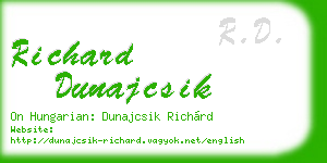 richard dunajcsik business card